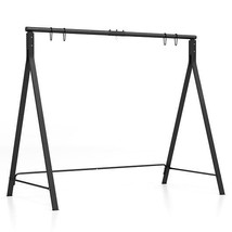 Patio Metal Swing Stand with A-Shaped Structure-Black - Color: Black - £139.13 GBP