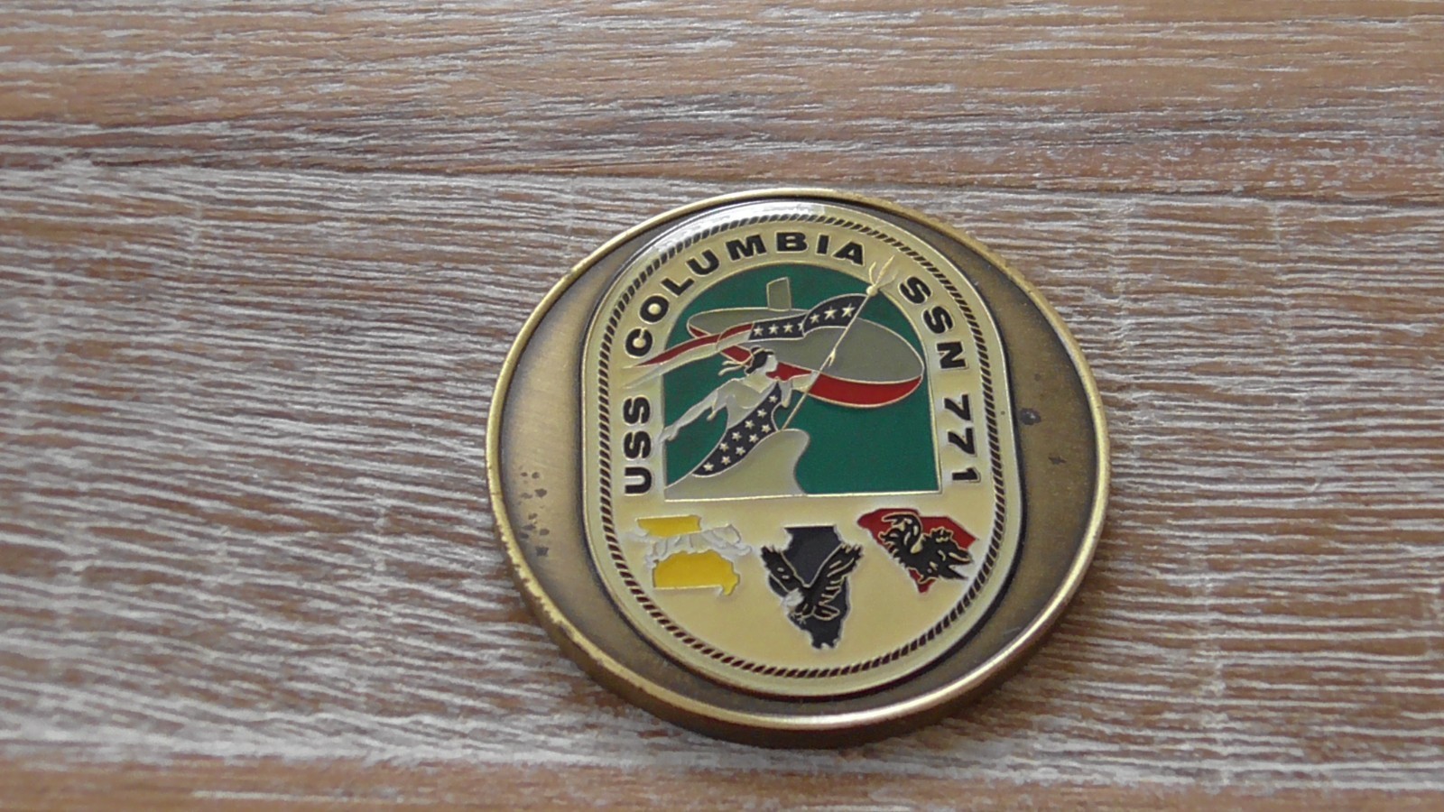 USN USS Columbia SSN 771 CPO Challenge Coin #C994 - $38.60