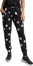 Terez Women&#39;s Silver Star Foil Printed Black Joggers Sz XS, NWT - $1,267.50 MXN
