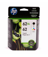 HP 62XL Black &amp; HP 62 Tri-Color Ink Cartridges N9H67FN C2P05AN C2P06AN E... - £78.64 GBP