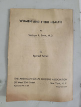 Vintage Women And Their Health Booklet Educational Hygeine 1937 William Snow - £31.96 GBP