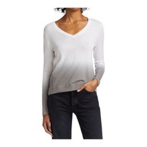 ATM Anthony Thomas Melillo Cotton Cashmere Ombré V-Neck Pullover Sweater Lg New - £71.54 GBP