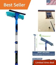 Up to 20 Feet: Lightweight 5-12 Foot Swivel Squeegee &amp; Mild Scrubber Set - $2,487.66 MXN