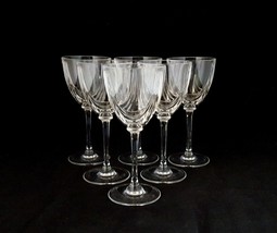 Royal Crystal Rock MAGNOLIA Crystal Water Glasses Goblets ~ Set of 6 - £47.47 GBP
