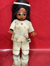 Vintage 50s 60s Native American Indian Doll Souvenir Sleepy Eyes 6” - £6.97 GBP