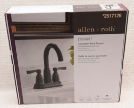New allen + roth Townley 2-handle 4-in Centerset Bath Faucet Oil Rubbed Bronze - £43.48 GBP