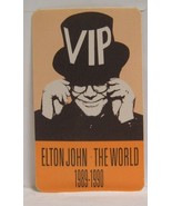 ELTON JOHN - VINTAGE ORIGINAL CONCERT 1989 - 1990 TOUR CLOTH BACKSTAGE PASS - $10.00