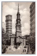 S.Paul Chapel Trinità Chiesa New York Città Nyc Ny Unp Fototipia Db- Cartolina - £3.51 GBP