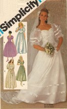 Misses Brides Bridesmaid Off Shoulder Wedding Dress Gown Train Sew Pattern S16 - $11.99