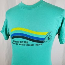 Vintage Sugar River State Bike Trail T-Shirt Medium Hanes Single Stitch 80s - £14.17 GBP