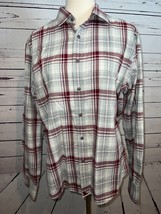 Untuckit Medium Long Sleeve Shirt Button Front Plaid Spotteswoode 40396 ... - $21.22