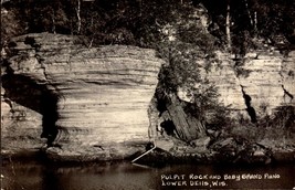 Vintage Real Photo POSTCARD-PULPIT Rock &amp; Baby Grand Piano, Lower Dells,Wis BK33 - £2.73 GBP