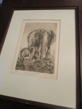 Does Not Linda Lloyd Lithograph &quot;African Children Elephants # 4 # 113/125 Signed - £98.92 GBP