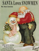 Tole Decorative Painting Santa Loves Snowmen Zawicki Xmas Ornaments Sign... - $14.99