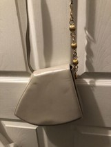 New In Dust Bag Galo Hand Made Italiano Soft Leather Cross Body Purse Cream/Gold - £21.81 GBP