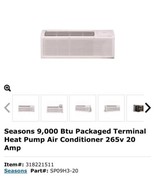 1 pcs; Seasons 9,000 Btu Packaged Termi - $4,608.18 MXN