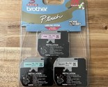 Brother 3-Pack M Tape 3/8&quot; ME-21 M-721 M-921 Black Ink OnPink Green Silv... - £11.38 GBP