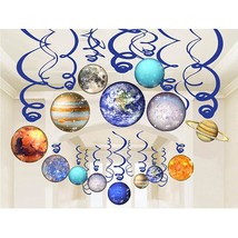 30Pcs Solar System Party Supplies - Outer Space Party Planet Hanging Swirl Decor - £19.17 GBP