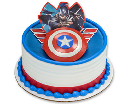3D Cake Topper ~ Captain America &quot;The Winter Soldier&quot; w/Shield &amp; Color G... - £7.79 GBP