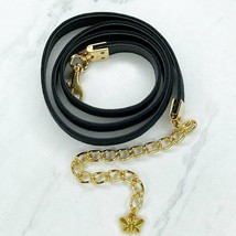 Black Faux Leather Butterfly Charm Chain Link Belt Size Medium M Womens - £15.86 GBP