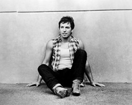 Bruce Springsteen 16x20 Canvas Giclee White Vest Sitting On Floor Cool Icon - £56.29 GBP