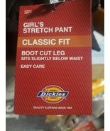 DICKIES KP969 Girls(Juniors) Boot Leg Stretch Pants Black Size 17 NWT - $34.07 CAD