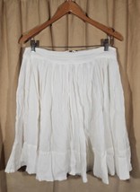 MARC JACOBS off white gauze flowy skirt 8 womens ivory cotton lined mini skirt - £8.18 GBP