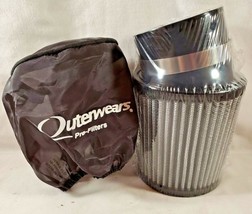 4&quot; Angled AIR FILTER 3-1/2&quot; X 4&quot; X 2-7/16 w/ OUTERWEAR Clone Mini Bike P... - $23.71