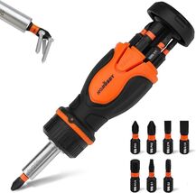 Magnetic Portable Screwdriver Bit Set: 8-in-1 Ratcheting Screw Driver In... - $17.82