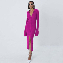 Knit Long Sleeve Sweater Maxi Dress(D0102HG77FA.) - £51.57 GBP