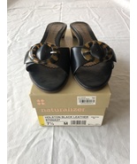 Naturalizer Holston Black Leather Sandal Size 7.5 - £23.59 GBP