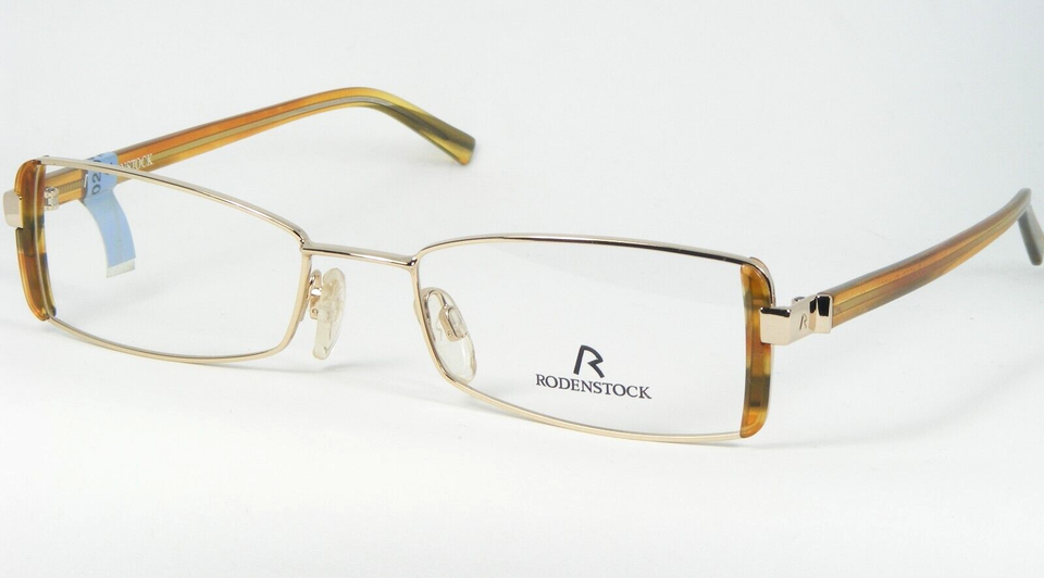 RODENSTOCK R4558 E GOLD EYEGLASSES GLASSES METAL FRAME 4558 49-17-135mm - $69.30