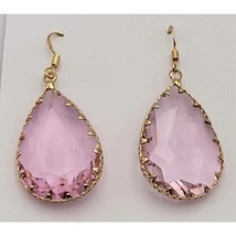 Earrings Pink Ice Teardrop Crystal Women&#39;s - £10.69 GBP