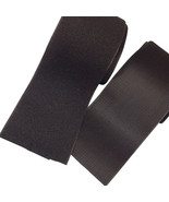 6 INCH x 5 FEET Foot ~ Strong Sewing on Hook Loop Tape BLACK Non Sticky ... - £14.14 GBP