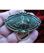 (E-434) Knight with horse tournament Eyeglass pin pendant ID badge holde... - $367.79 MXN