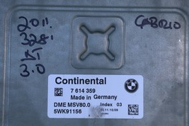 2011 BMW 328i 528i N52 3.0 AT DME ECU CAS3 Key Immobilizer Ignition Set 7614359 image 8
