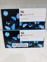2-GENUINE HP 746 300-ml Chromatic Red DesignJet Ink Cartridge P2V81A SEA... - $299.25