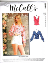 McCall&#39;s M8095 Misses 14 to 22 Lucia Easy Tops Uncut Sewing Pattern New - $14.86