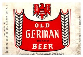 Old German Brand Beer Bottle Label - $35.49