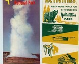 2 Yellowstone National Park Brochures 1950&#39;s New Activities - $27.72