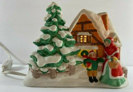 Vintage 1984 Lighted Christmas Cottage by Ron Gordon Designs Winter Scene - £27.77 GBP