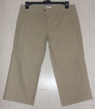 Nwt Womens Gap &quot;Favorite Khaki&quot; Beige Capri / Cropped Pant W/ Pockets Size 10 - £25.70 GBP