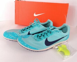 Women&#39;s Nike Zoom Rival D 10 907567-301 - Sz 12 - Aqua Blue Green Racing Shoes - £36.22 GBP