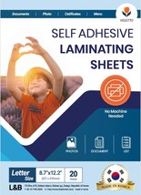 Self Stick Laminating Sheets 8.7 x 12.2 Inches, 4mil, Pack of 20, No Hea... - £16.61 GBP