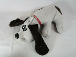 Vintage 1985 Pound Puppy Plush Gray Hound Dog With Collar Large 17&quot; Tonka - $39.59