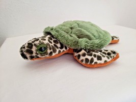 Seaworld Sea Turtle Green Plush Bean Bag Animal Brown 10“ Stuffed Animal Spots  - £12.49 GBP
