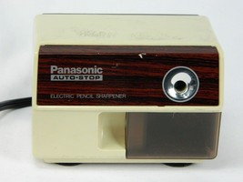 Vintage KP-110 Panasonic Auto Stop Electric Pencil Sharpener Works Made Japan - £53.71 GBP