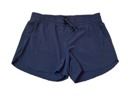 Eddie Bauer Shorts Womens Large Navy Run Hike Gym Elastic Drawstring Zip... - $22.65