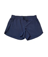 Eddie Bauer Shorts Womens Large Navy Run Hike Gym Elastic Drawstring Zip... - $22.65