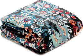 Vera Bradley Women&#39;S Fleece Plush Throw Blanket, Enchantment, 80 X 50 - £35.38 GBP